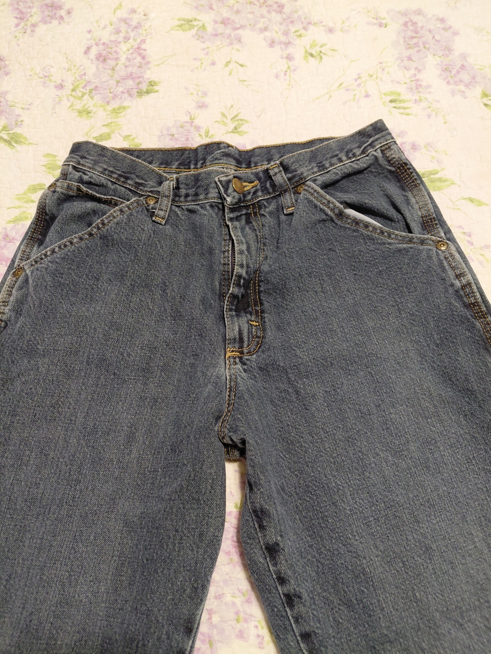 Wrangler's Men's Carpenter Dark Blue Denim Jeans